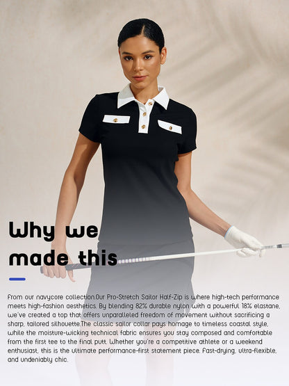 Navycore Short Sleeve Colorblock Golf Polo Shirt