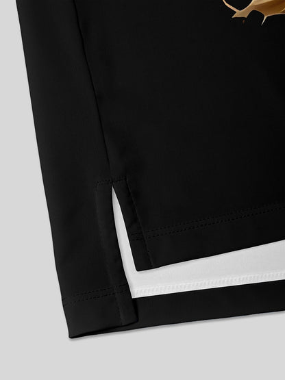 Botanical Energy Men's Ribbed Collar Polo Top UPF50+