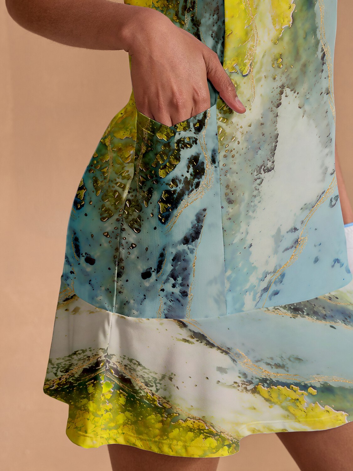 Robe à volants Inked Skins 90,2 cm pour golf, pickleball et tennis