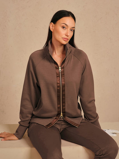 Chaqueta de manga larga UltraSuave con ribetes