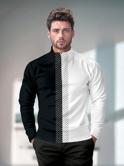 Not So Classic Camisa de Golf para Hombre con Cuello Cuarto Cremallera UPF50+