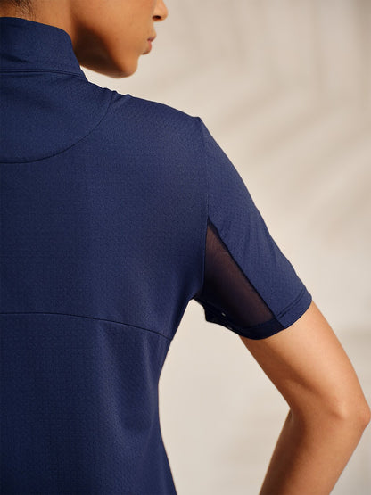 Ultrasoft Premium Short Sleeve Mock Neck Mesh Quarterzip UPF50+