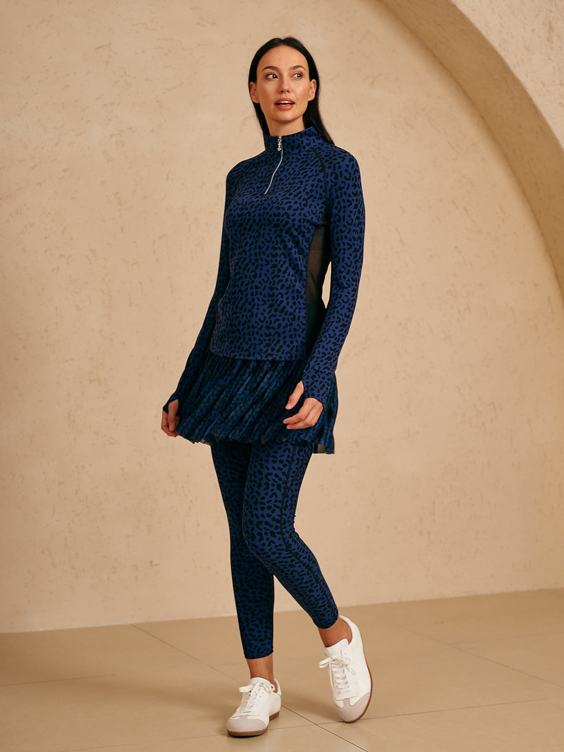 More Than Basic 36 Inch Leopard Mesh Golf Skeggings