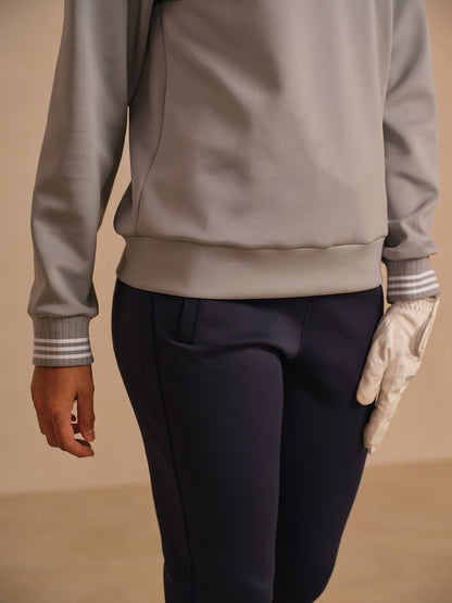 More Than Basic Asymmetrical Collar Golf Sweatshirt