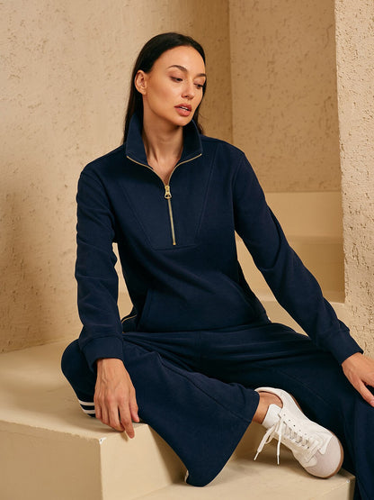 UltraSoft Velour Sudadera de Manga Larga con Cremallera Lateral