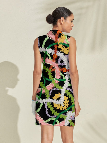Hyped-up Tropical Sleeveless 36.5 Inch Dress UPF50+