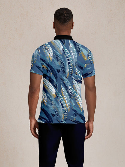 Wildlife Party Herren Poloshirt mit Rippkragen LSF 50+
