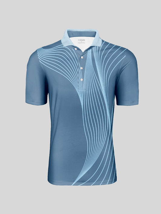Air Brush Men's Ribbed Collar Polo Top UPF50+