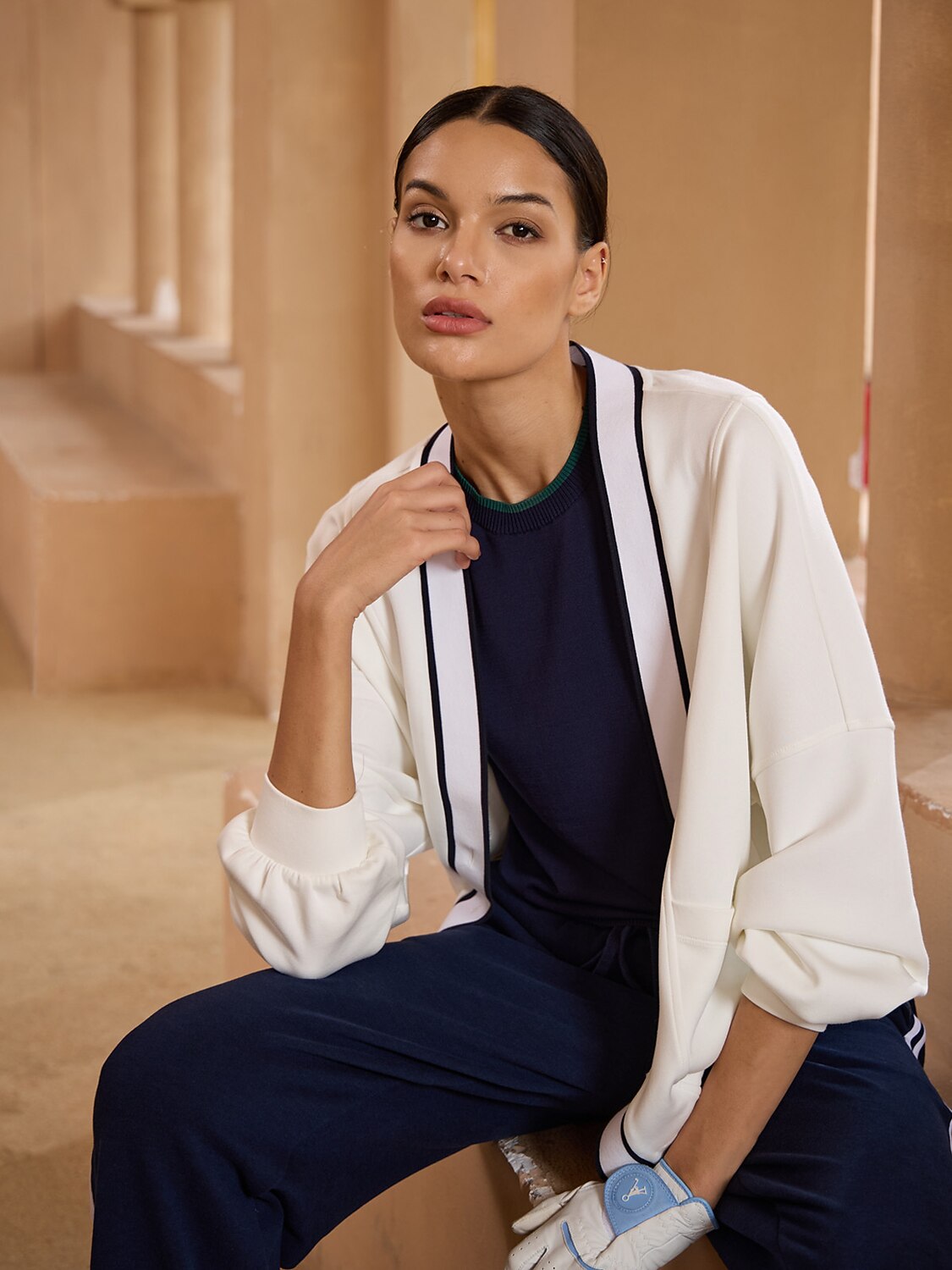UltraSoft Wool Long Sleeve Trimmed Sweat Cardigan