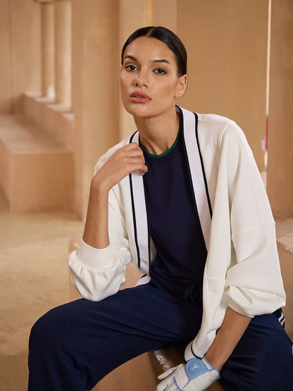 UltraSoft Wool Long Sleeve Trimmed Sweat Cardigan