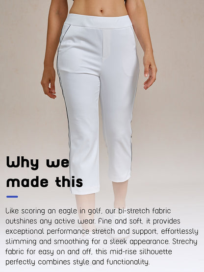 Pantalon capri EAGLE 56 cm performance extensible à finitions contrastées