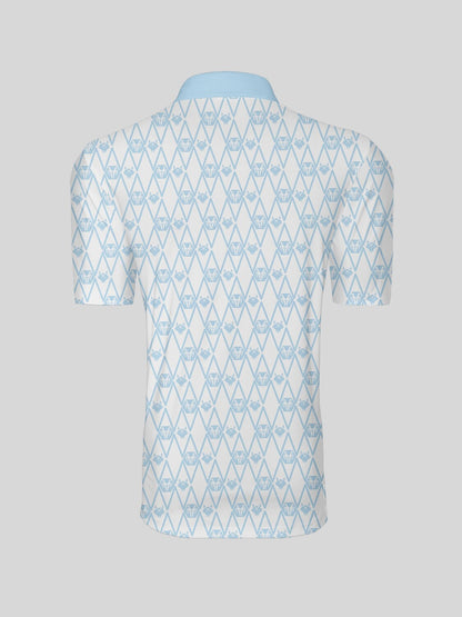 Hyper-prep Men's Ribbed Collar Polo Top UPF50+