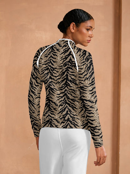 Wildlife Party Long Sleeve Trimmed Sweatshirt