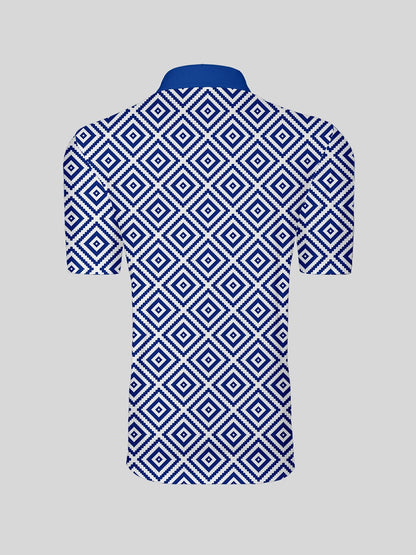 Bold Baroque Polo para Hombre con Cuello Acanalado UPF50+