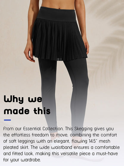 More Than Basic 37 Inch Pleated Mesh Skeggings
